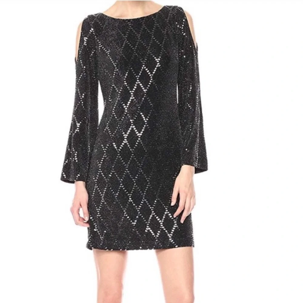 Jessica Howard black sequin glitter dress - Picture 3 of 9